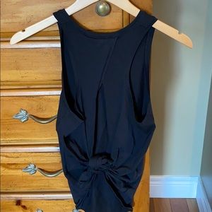 Lululemon “All Tied Up” black tank, size 4
